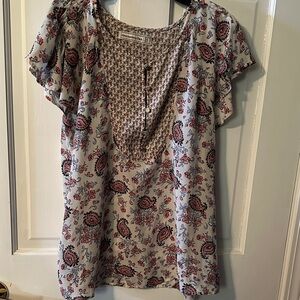 Abercrombie & Fitch Paisley Print Blouse - Navy and Pink